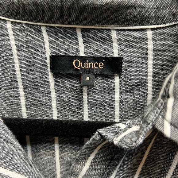 Quince Charcoal and White Striped Shirt - Picture 3 of 4
